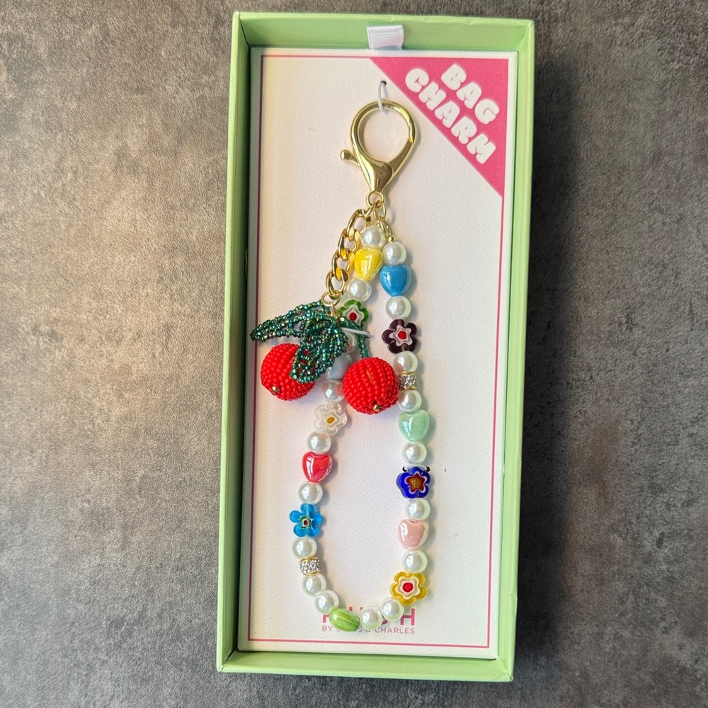 Colorful Beaded Bag Charm
